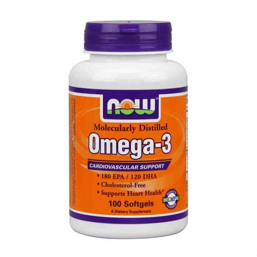 Omega - 3 180 EPA 120 DHA 1000mg 100 Kapseln NOW FOODS