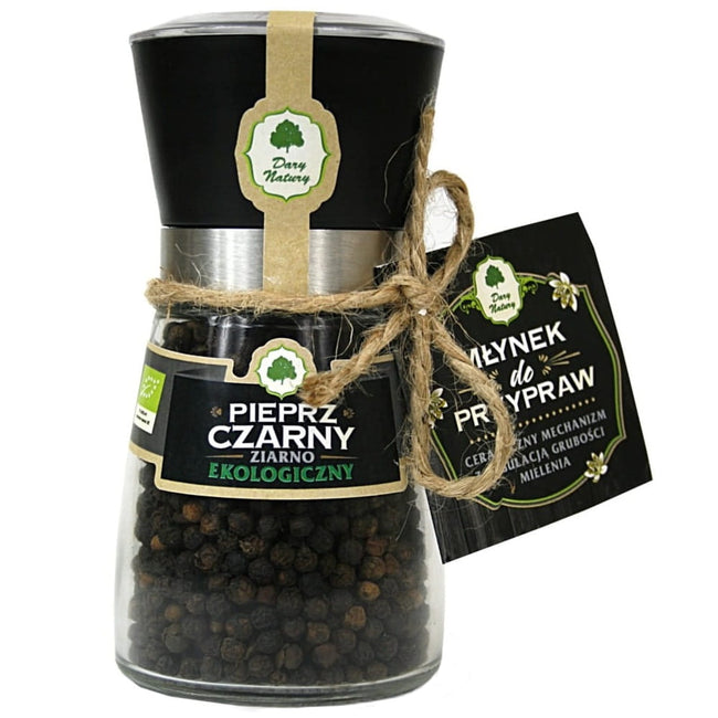 Schwarze Pfefferkörner in der BIO-Mühle 90 g - GESCHENKE DER NATUR Hover Image