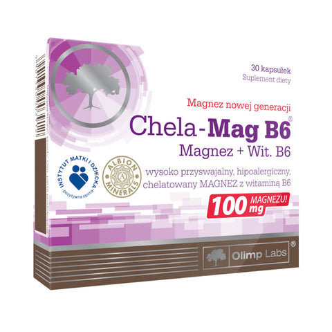 Magnesium + Vitamin B - 6 Chela - Mag B6 30 Kapseln OLIMP LABS