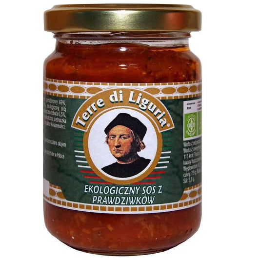 BIO Beerensauce von TERRE DI LIGURIA, 135 g, cremige Beeren-Sauce mit fruchtigem Geschmack, ideal für Desserts und Süßspeisen.