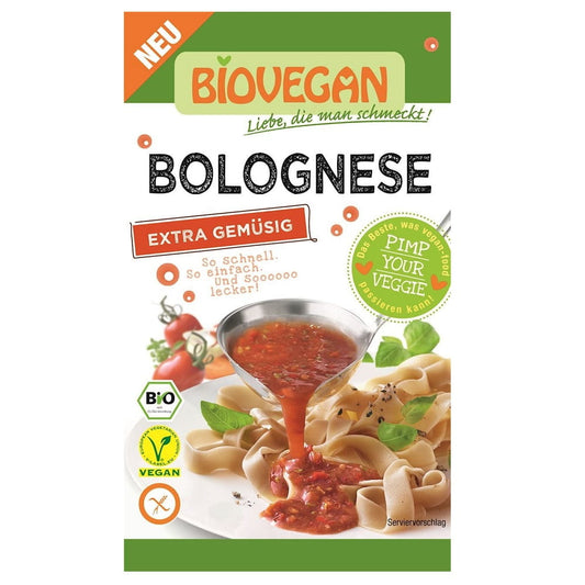 Glutenfreies Bio Saucenpulver Bolognese von BIO VEGAN, 33 g, vegane und biologische Bolognese-Gewürzmischung
