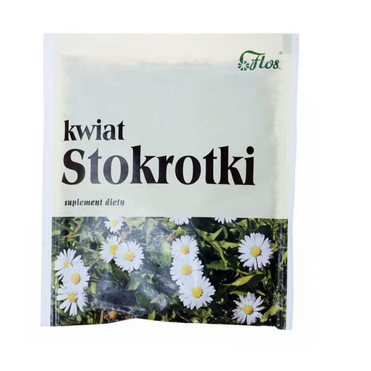 Gänseblümchen FLOS, 25g, getrocknete Blüten für Tee oder Naturkosmetik, frische weiße Blüten mit grünen Blättern
