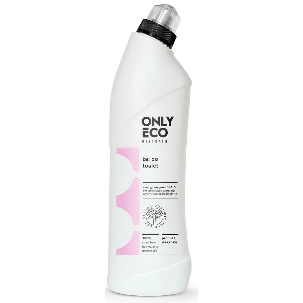 Toilettengel 750 ml von ONLY ECO, umweltfreundliche Spülmittelflasche mit grünem Design und ergonomischem Verschluss.