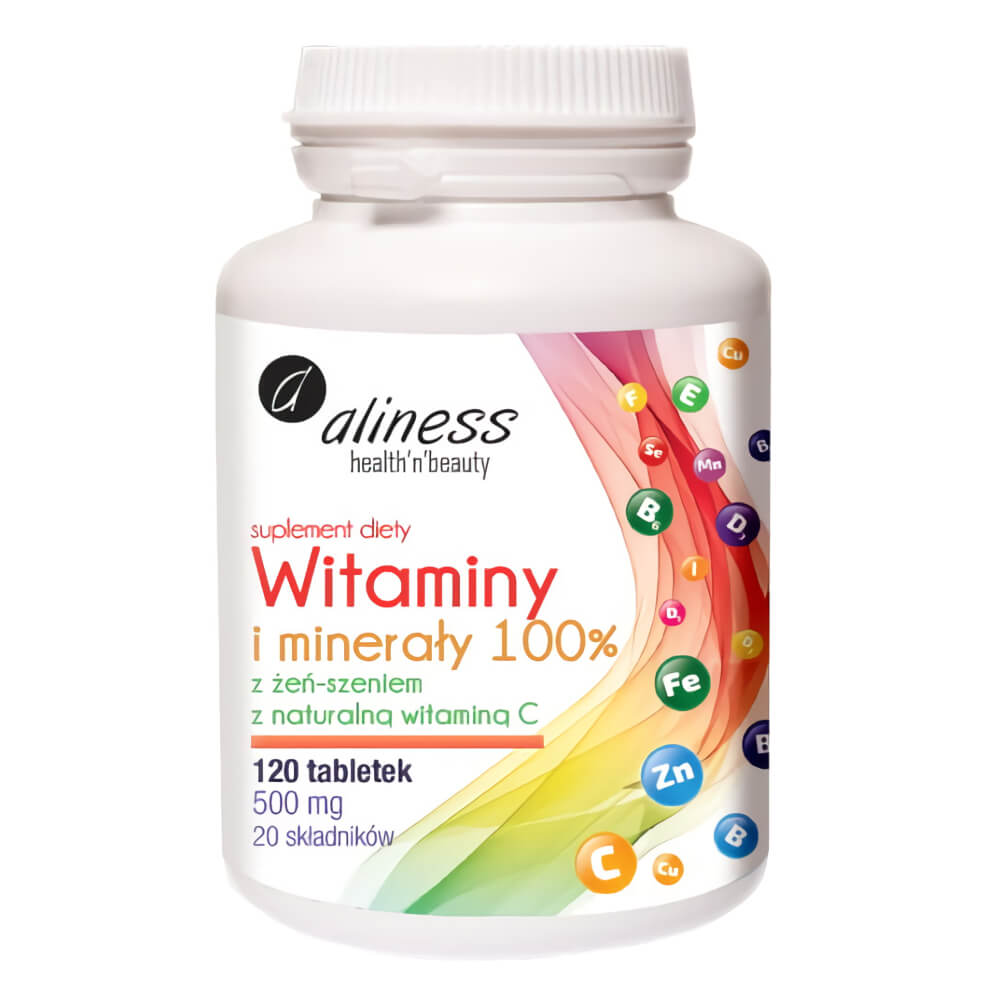 Vitamine und Mineralstoffe 100 % 700 mg 120 Tabletten ALINESS