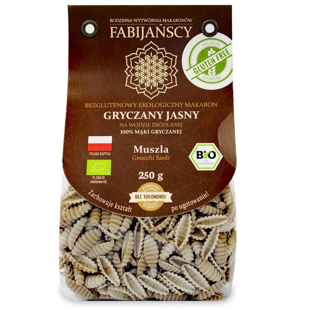 Nudeln (weißer Buchweizen) Schalengnocchi Sardi glutenfrei BIO 250 g - FABIJAŃSCY