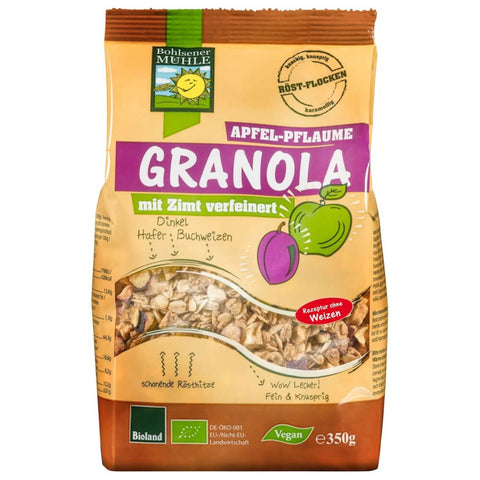 Granola Apfel - Pflaume BIO 350 g - BOHLSENER MÜHLE