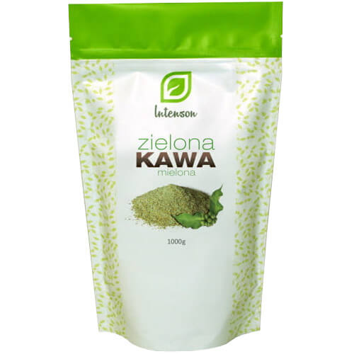 Geriebener grüner Kaffee aus Brasilien Santos, 1kg, von INTENSON EUROPE, frisch und aromatisch für Kaffeezubereitung.