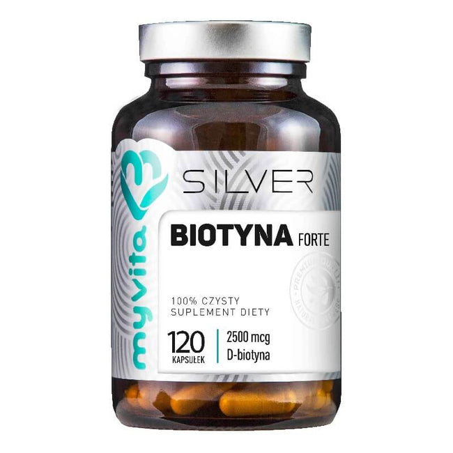 Biotin FORTE 2500mcg 120 Kapseln MYVITA SILVER PURE Hover Image