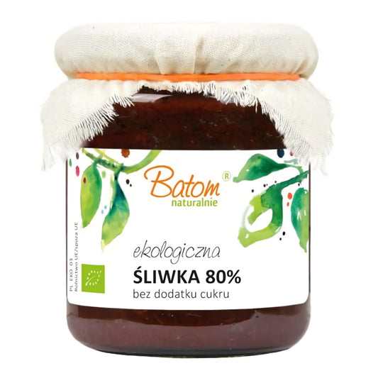 Zwetschgenmarmelade ohne Zucker BIO 260 g - BATOM