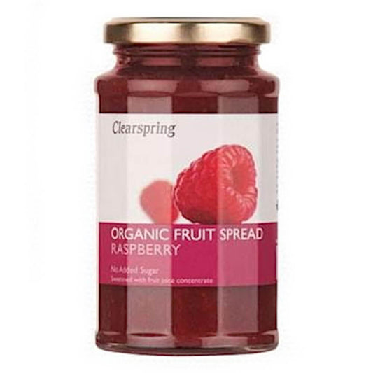 Bio-Himbeermousse von CLEARSPRING in 290 g Verpackung, cremige, fruchtige Himbeere-Mousse in einem Becher