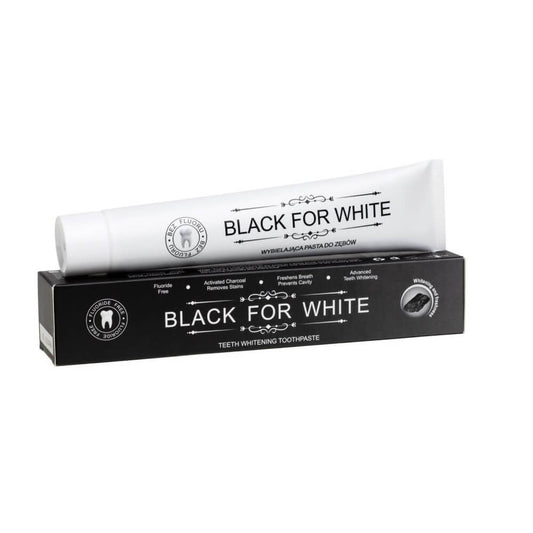 Aufhellende Zahnpasta mit Aktivkohle in 75 ml von BIOMIKA, zeigt die schwarze Zahnpasta in einer Tube auf weißem Hintergrund.