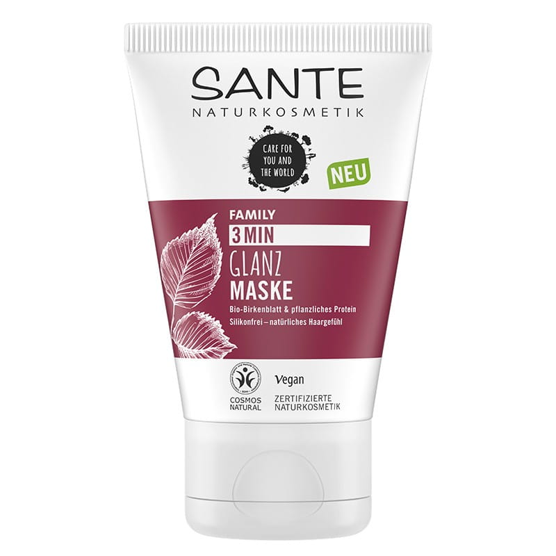 Birkenblatt-Glanz-Haarmaske und Öko-Pflanzenproteine 100 ml - SANTE