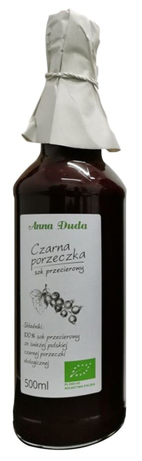 Bio-Schwarze Johannisbeeren Püree von ANNA DUDA in 500 ml Flasche, cremige Fruchtpaste aus schwarzen Johannisbeeren.