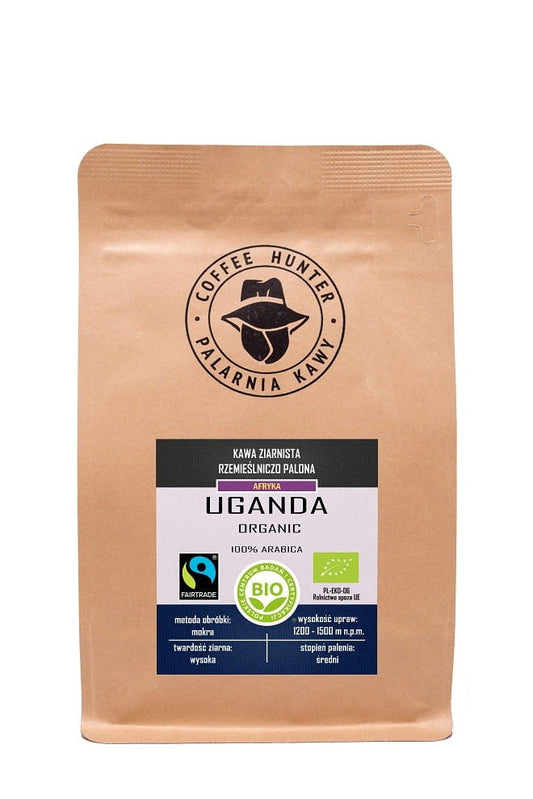 Arabica-Kaffeebohnen von COFFEE HUNTER, 100% Uganda Fairtrade Bio, 250 g, ungeöffnete Packung