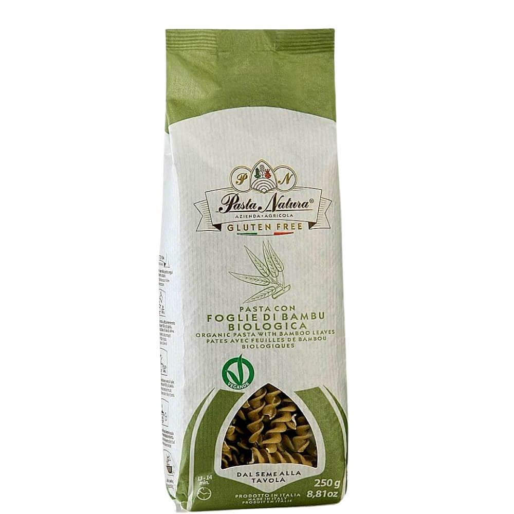 Nudeln (Vollkornreis mit Bambusblättern) glutenfreie Fusilli BIO 250 g - PASTA NATURA