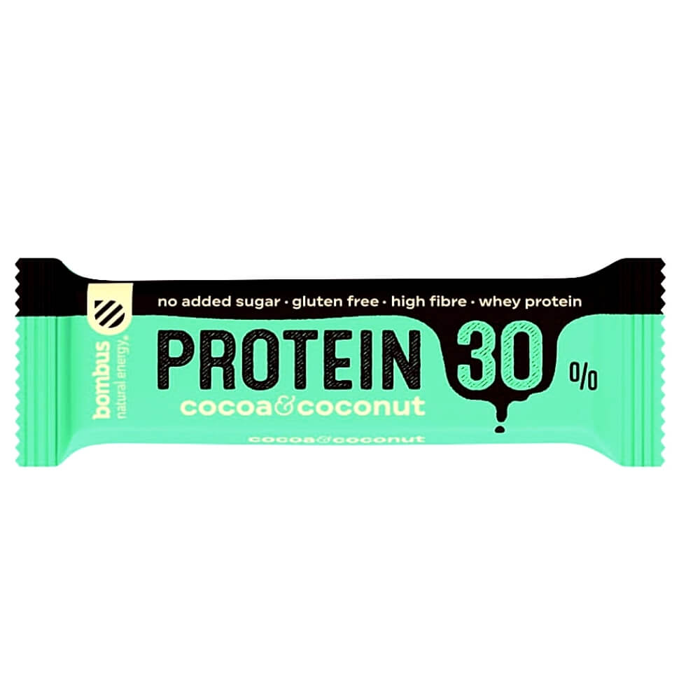 Proteinriegel 30 % Kakao - Kokos glutenfrei 50 g BOMBUS