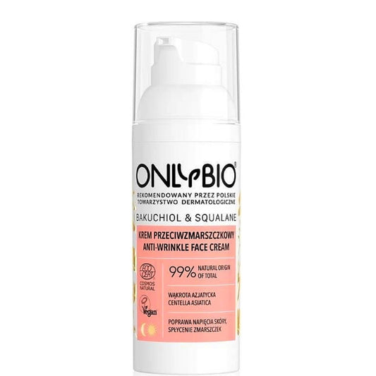 Biogo Bio-Anti-Falten-Gesichtscreme mit Bakuchiol und Squalan, 50 ml, natürliche Hautpflege, umhüllt die Gesichtshaut.