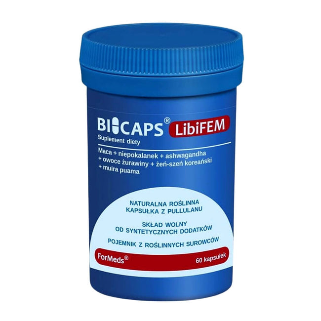 Bicaps Libifem Maca + Mönchspfeffer + Ashwagandha + Cranberry-Frucht + Ginseng - Koreanischer Ginseng + Muira Puama 60 FORMEDS-Kapseln Hover Image