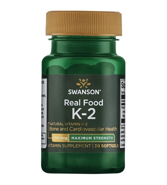 Vitamin K2 MK7 k2mk - 7 200mcg Vitamin K2 - 7 aus Natto 30 Kapseln SWANSON