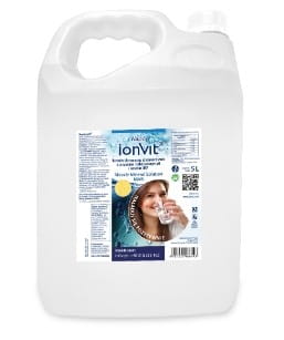 Flasche mit 5000 ml IONVIT Getränk mit positiven Ionen, ideal für Hydratation und Elektrolytausgleich