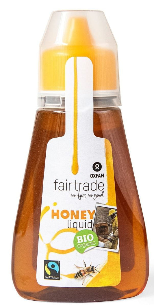 Bio Blütennektarhonig im Fair Trade Spender von OXFAM, 250 g, flüssiger Honig in transparenter Spenderflasche