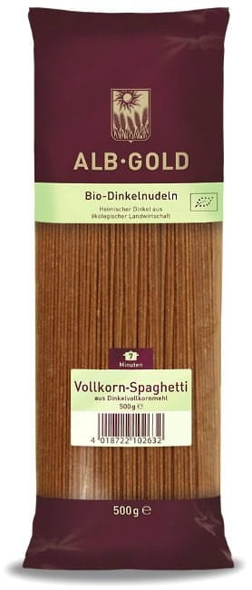 Dinkel Vollkornnudeln Spaghetti 500g EKO ALB GOLD