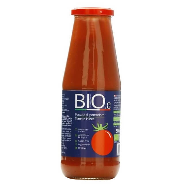 Glutenfreie Tomatenpassata von GESTAL in 680g Flasche, EKO GESTAL, mit fruchtigem Tomatengeschmack und natürlicher Konsistenz