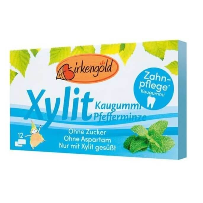 Xylit Minze und Pfeffergummis 17g BIRKENGOLD 主图
