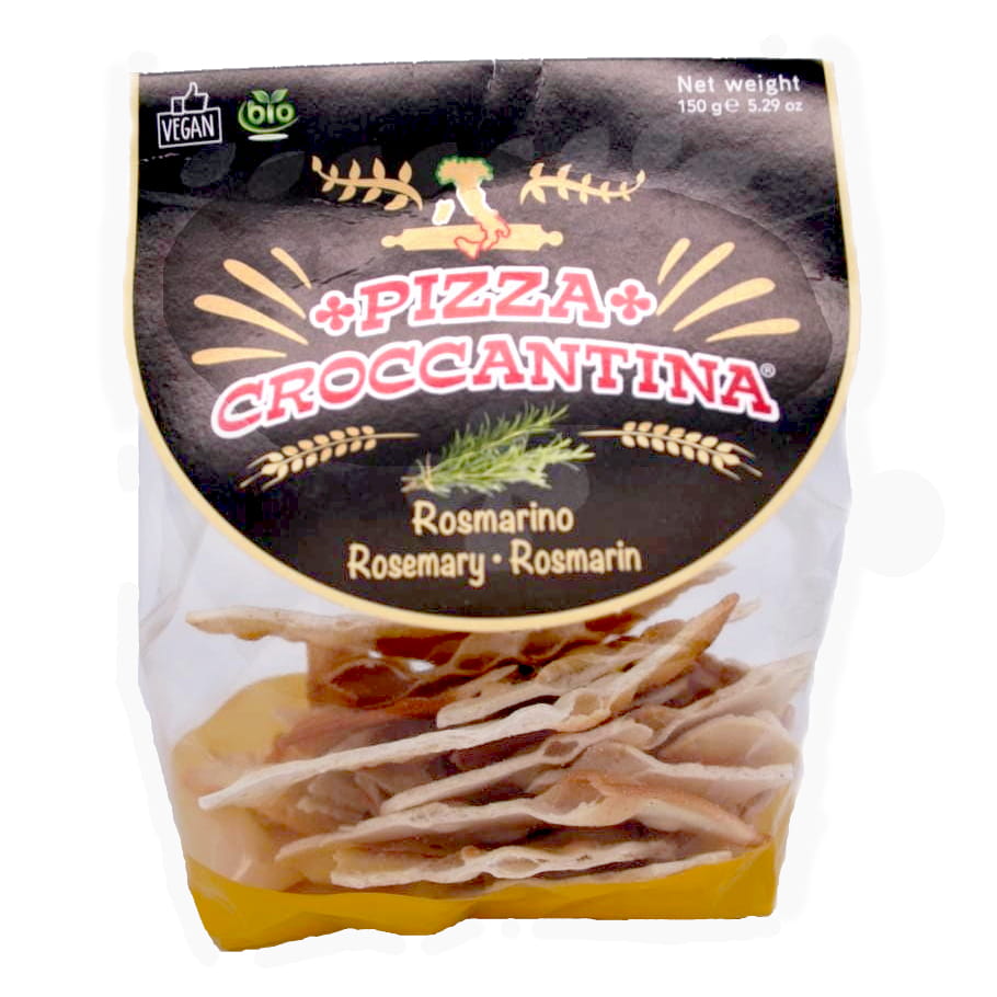 Knuspriger Snack mit Rosmarin von PIZZA CROCCANTINA, 150g, ECO, frisch gebackene Kräuter-Snackpackung
