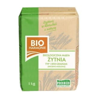 Graham Roggenmehl Typ 1850 von BIO HARMONIE, 1 kg Bio-Qualität, feines braunes Mehl für Backwaren.
