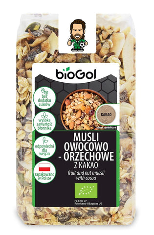 Frucht-Nuss-Müsli mit Kakao BIO 300 g - BIOGOL