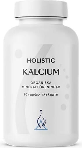 Ganzheitliche Calcium 160mg Kapseln von HOLISTIC, 90 Stück, Nahaufnahme der Kapseln in einer Packung.