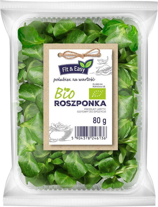 Frischer, gewaschener BIO Feldsalat von BIO PLANET, ca. 80 g, grüne Blätter für Salate und gesunde Gerichte