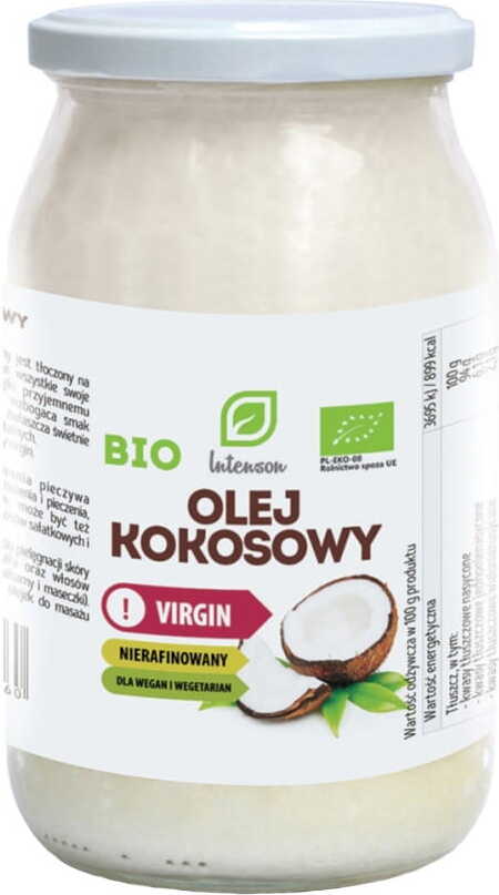 BIO Kokosöl unraffiniert kaltgepresst nativ 900ml INTENSON Hover Image