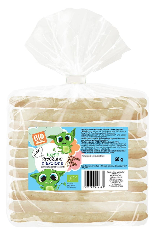 Ungesalzene Buchweizenwaffeln BIO 60 g - BIOMINKI Hover Image