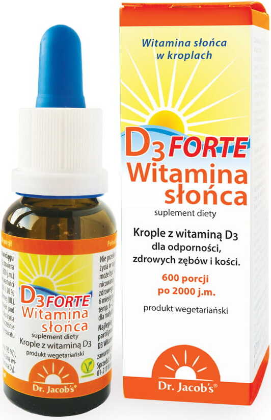 Sonnenvitamin D3 2000iu FORTE Tropfen 20 ml DR. JAKOBS Hover Image
