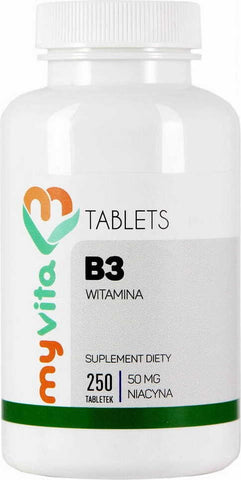 Vitamin B3 Niacin 50 mg MYVITA 250 Tabletten