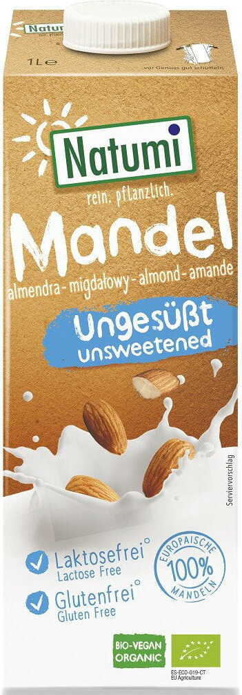 Mandeldrink ohne Zuckerzusatz glutenfrei BIO 1000 ml - NATUMI