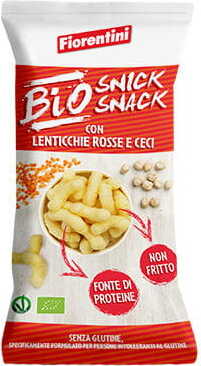 Reischips mit Linsen und Kichererbsen glutenfrei BIO 45 g - FIORENTINI