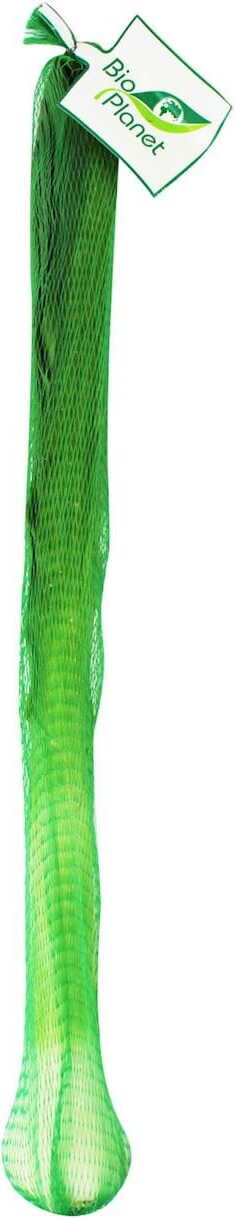 Frischer BIO PLANET Bio Lauch ca. 250g, grüne Stangen mit weißen Enden, ideal für Suppen und Gerichte.