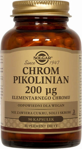 Chrompicolinat 200 µg elementares Chrom 90 Kapseln SOLGAR