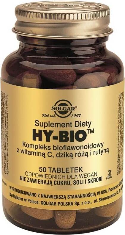 Hy - BIO Bioflavonoid Komplex mit Vitamin C Wildrose und Routine 50 SOLGAR Tabletten