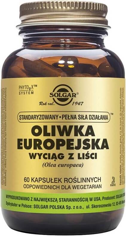 Europäischer Olivenblattextrakt 60 Kapseln SOLGAR Hover Image