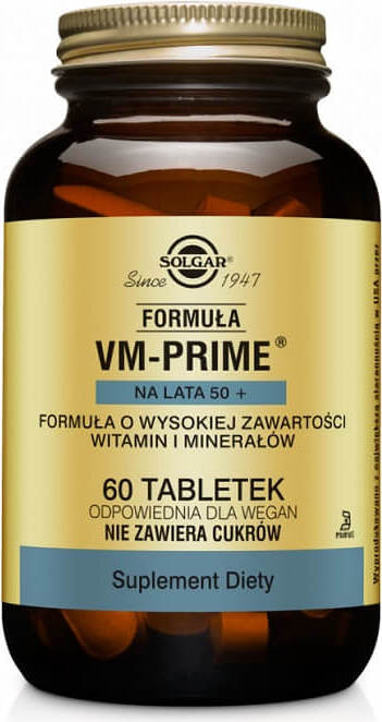 Formula vm - prime for the 50s + Formel aus Vitaminen und Mineralstoffen mit hoher Potenz 60 Tabletten SOLGAR Hover Image