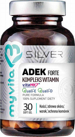 Vitamine ADEK FORTE Komplex aus 30 MYVITA SILVER PURE Kapseln