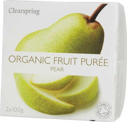 BIO Birnendessert von CLEARSPRING in 200 g Packung, cremige Fruchtmasse mit Birnengeschmack und natürlichen Zutaten.