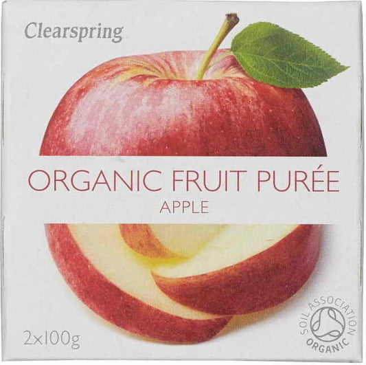 Bio Apfeldessert von CLEARSPRING in 200 g Verpackung, cremige Fruchtmasse mit Apfelstücken, ideal als süßer Nachtisch.
