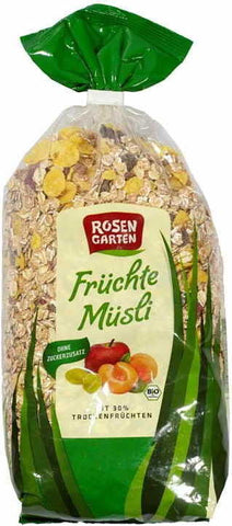 Müsli mit 30% Frucht BIO 750 g ROSENGARTEN