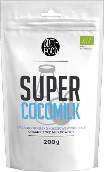 Bio Kokospulvergetränk von DIET FOOD in 200 g Packung, cremiges Kokosnussdrink für gesunde Ernährung