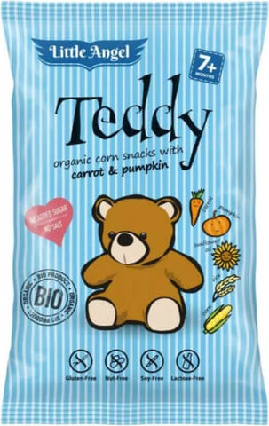 Maischips Mini Teddy Karotten und Kürbis ab 7 Monaten glutenfrei BIO 30 g LITTLE ANGEL